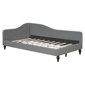 English Elm Twin L-shaped Linen Daybed with Solid Wood Legs for Bedroom or Studio Lounging SF100145AAE-1