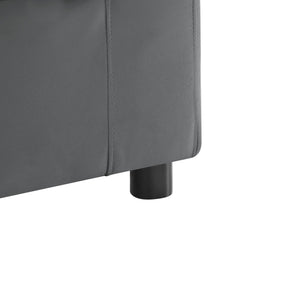 English Elm Caylie Modular 5-Piece Sectional In Charcoal – Versatile Comfort, Stylish Design & Easy Care Solution B050S00025