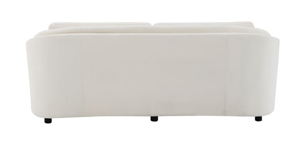 English Elm Mariko Beige Linen Sofa with Pocket Coil Seats, Loose Cushions, KD Legs & 2 Toss Pillows for Elegance B2726P245020