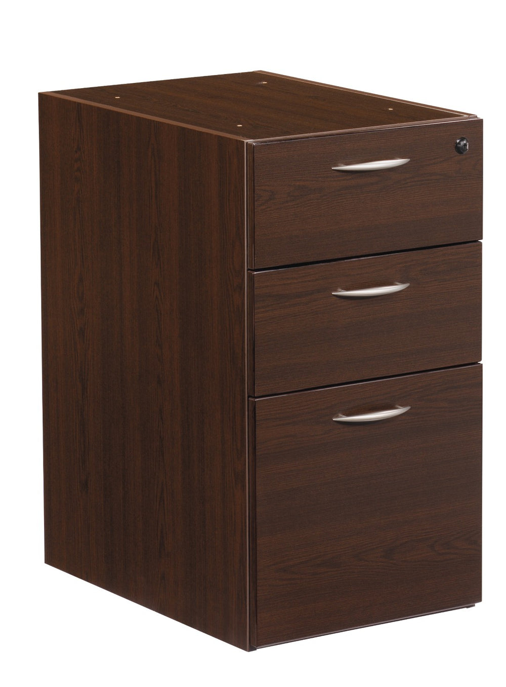 OSP Home Furnishings Napa Under Desk File Pedestal with Locking Drawers for Organized Office Storage Espresso NAP-65-ESP