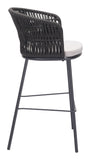 Freycinet Barstool Black 703989 Zuo Modern