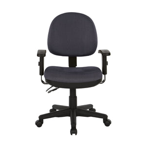 OSP Home Furnishings Sculptured Ergonomic Office Chair with Lumbar Support and Greenguard Certified Padding Jet 8180-297