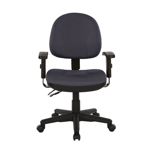 OSP Home Furnishings Sculptured Ergonomic Office Chair with Lumbar Support and Greenguard Certified Padding Jet 8180-297