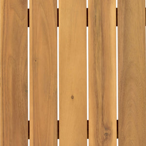 English Elm Rectangular Acacia Wood Outdoor Dining Table Seats 6 with Slatted Top for Patio Light Teak N768P374498L