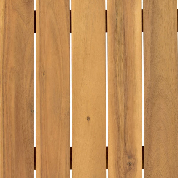 English Elm Rectangular Acacia Wood Outdoor Dining Table Seats 6 with Slatted Top for Patio Light Teak N768P374498L