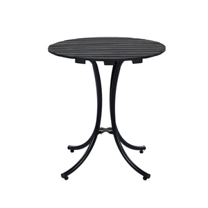 English Elm Christopher Knight Home® - 3 Piece Wicker Patio Set with Cloud-Like Cushions, Acacia Top Table, Rust-Resistant Steel Frame Beige+Black N780P209442B