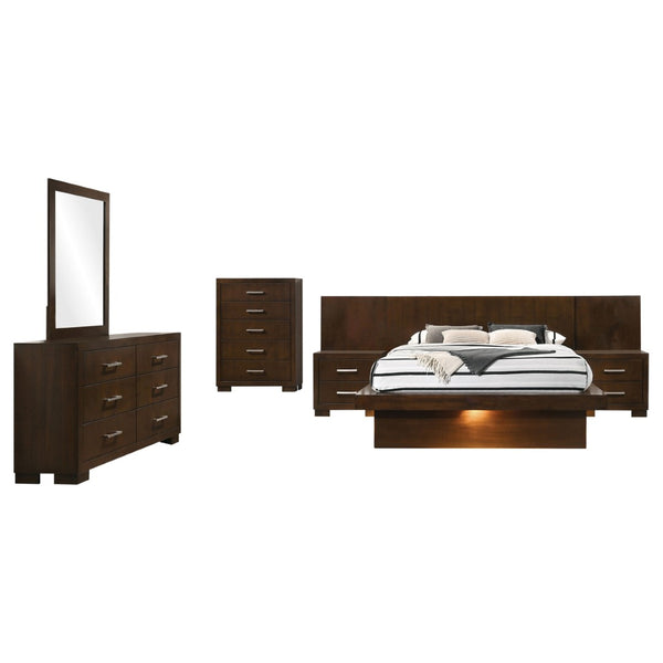 English Elm Tokyo Cappuccino 6-Piece Platform Bedroom Set: Modern Minimalism With Ample Storage & Style! B062S00978-GIGA