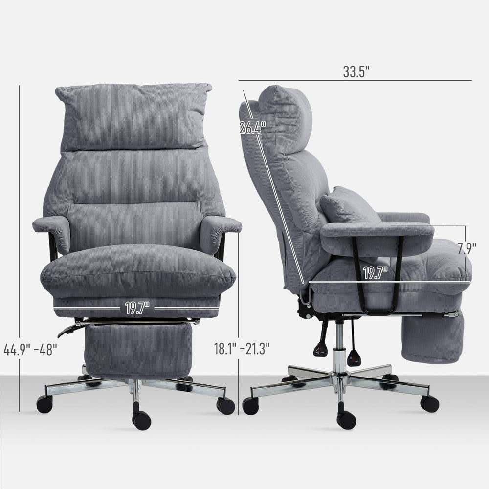 English Elm Premium High Back Pu Leather Executive Chair with Foam Cushion and Swivel Base T3971P408639