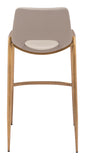 Desi Barstool - Set of 2 Beige & Gold 109735 Zuo Modern