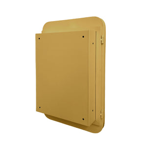 English Elm 16x24 Recessed Golden Metal Framed Medicine Cabinet with Mirror, Adjustable Shelves, Elegant Matte Gold Finish and Storage for Bathroom (Recessed) W1435P191606
