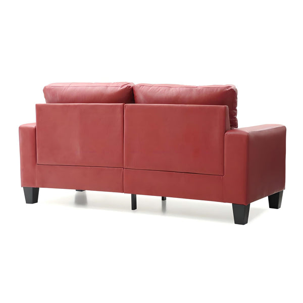 English Elm Newbury Modular Sofa with Pocketed Coil Seats and Kiln-Dried Hardwood Frame for Small Spaces Red 42 L x 30 W x 21 H B078108276