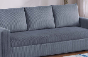 English Elm Convertible Sleeper Sofa with Corduroy Fabric Pull Out Bed for Modern Living Rooms B011P430421