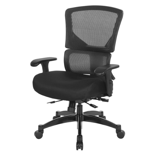 OSP Home Furnishings Big Tall Ergonomic Office Chair with Breathable Mesh Back and Lumbar Support for Long Days 639-3T1763