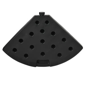 English Elm Outsunny Heavy-Duty Patio Umbrella Base Weights - 4-Piece Set, Fillable, Weather-Resistant Black W2225P174148-GIGA