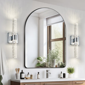 English Elm 17"(H) Contemporary Bubble Crystal Wall Light 2-Light Sconce with LED 4000K 1000lm Iron Fixture Chrome W2312P374975