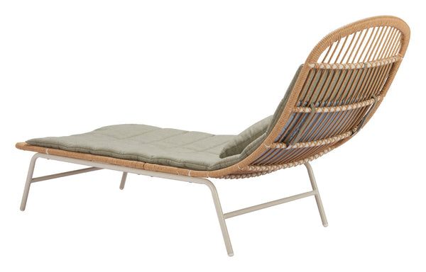 Skim Lounge Chair - Multicolor Outdoor Seating with Stylish Design, Durable Fabric & Rattan Weave