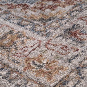 JLA Home Madison Park - Vintage Medallion Woven Area Rug — Distressed Blue & Orange Medallion, OEKO‑TEX, Stain‑Resistant Comfort MP35-8049