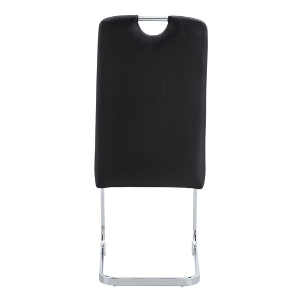 English Elm Set Of 4 Black Ergonomic Dining Chairs With Spring Support - Modern Comfort & Style For Any Space W3226P279080-GIGA