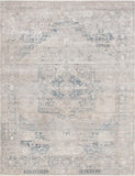 Unique Loom Noble Victoria Machine Made Medallion Rug Gray, Blue/Navy Blue/Ivory 10' 0" x 13' 5"