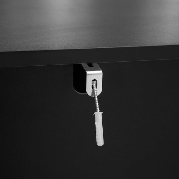 English Elm Modern 6 Drawer Dresser with Gold Metal Handles, Anti-Tip Design, Smooth Slide Drawers for Bedroom Black W688P170443