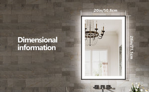English Elm 20X28 Inch Frameless Led Bathroom Mirror - Smart Anti-Fog, Dimmable Lighting & Durable Design T3757P346981