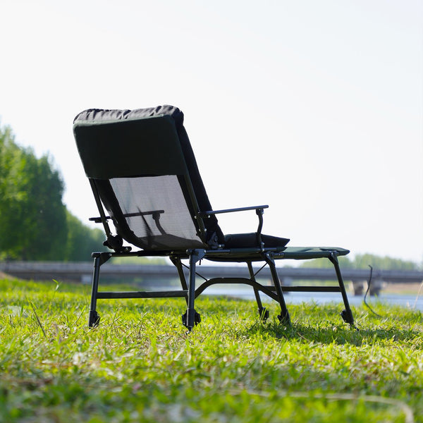 English Elm Camping Lounge Chair With Detachable Footrest - Portable, Adjustable Recliner For Comfort Outdoors W241106343