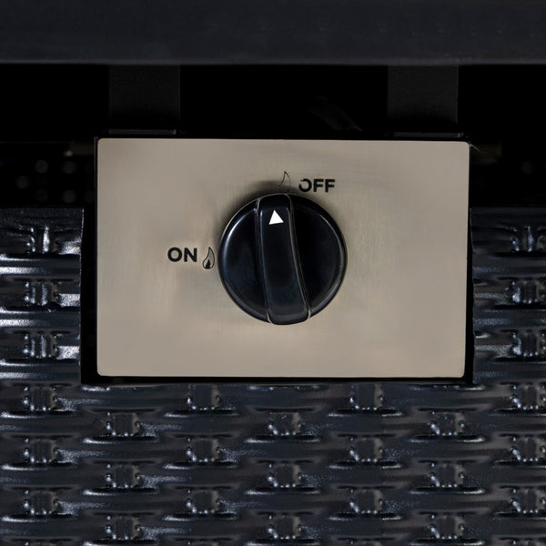 English Elm 28-Inch Iron Square Propane Fire Pit Table - Durable, Stylish, And Versatile For Outdoor Gatherings W3131P277174