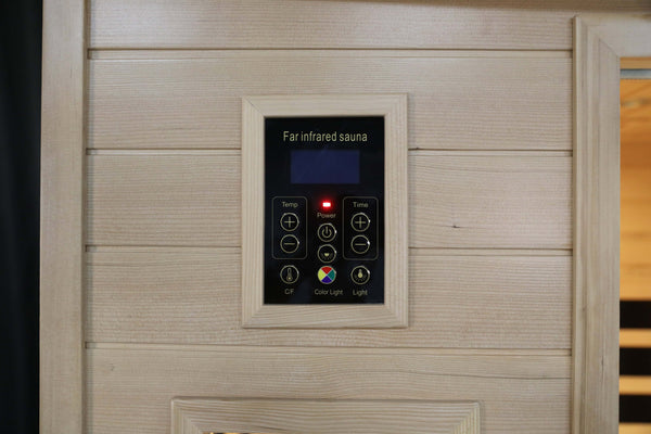 English Elm Low Emf Three-Person Far Infrared Sauna Room With Bluetooth, Mood Lighting & Safety Features W1149P369617