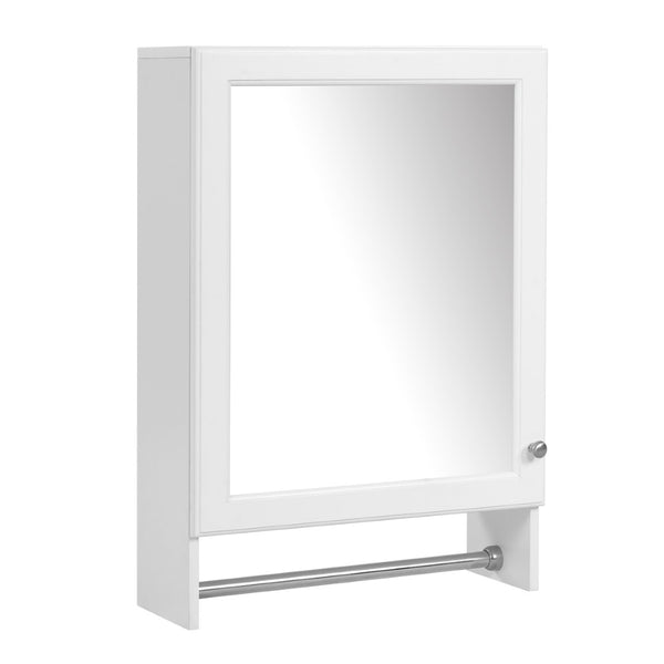 English Elm 3-in-1 Wall Medicine Cabinet with Soft Close Mirror Door Towel Bar and Adjustable Shelf N710P388096K