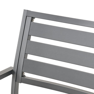 English Elm Christopher Knight Home® - Outdoor Modern Aluminum Dining Chair Set of 2 in Gun Metal Gray — Sleek Weatherproof Patio Seating, Lightweight Comfort 70340.00GRY