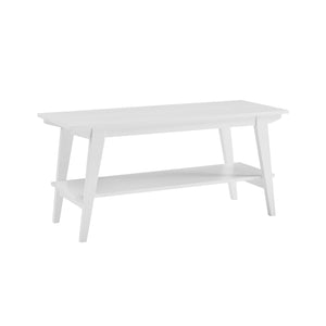 Minimalist Bench with Shelf White KOCL4KWHVS Walker Edison