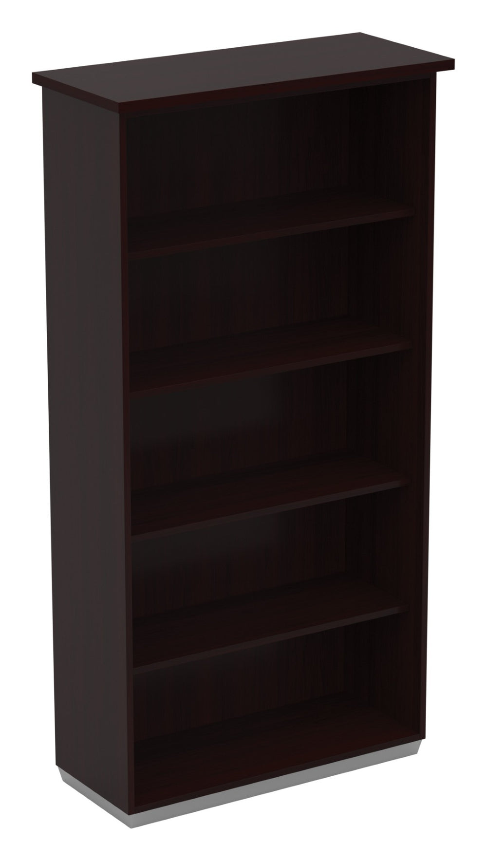 OSP Home Furnishings Tuxedo Five Shelf Bookcase Sleek Vertical Storage for Modern Living Rooms and Offices TUX-56-DKR