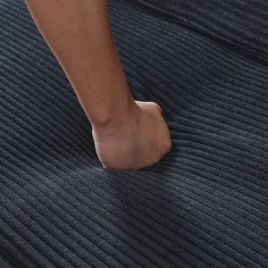 English Elm This 66-inch corduroy sofa bed with button-back design, sturdy wood frame, comfy sponge cushions, 500lb capacity Black W3371P311444