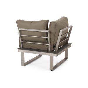 English Elm Christopher Knight Home® - Sterling Modern Corner & Coffee Table – Durable Aluminum, Khaki Finish, Versatile For Small Spaces 68939.00GRY