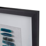 Cerulean Stones Modern/Contemporary Real Natural Agate Framed Shadowbox