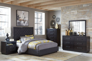 English Elm Modern Industrial Chest of Five Drawers Ash Veneer Charcoal Finish Gunmetal Pulls B011P201582