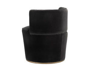 Sunpan August Lounge Chair - Elegant Blush Pink or Shadow Grey with Antique Brass Frame for Stylish Spaces