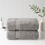 Madison Park Signature 800gsm Transitional 100% Cotton Bath Sheet Antimicrobial 2 Piece Set MPS73-431 Silver