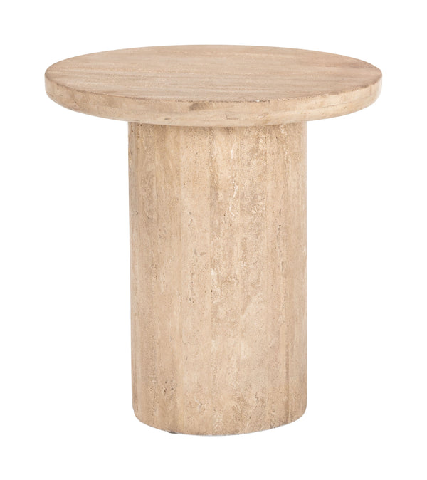Zuo Modern Fenith Accent Table – Sleek Sandblasted Travertine For Modern Sophistication In Any Space! Natural Travertine,Mdf 111086-zuo-modern