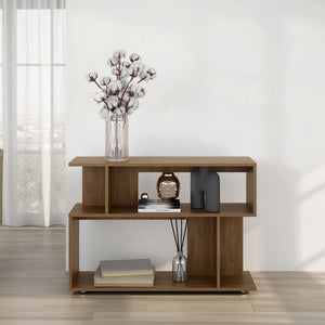 English Elm Natural Oak Slim Open Shelf Console Table for Entryway Living Room or Office B062P476875