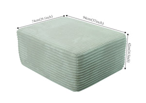 English Elm 373-001/Ottoman//Beige/Plush - Versatile Soft Fabric Ottoman For Footrest, Seating & Stylish Decor W3975P391642