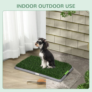 English Elm Pawhut Dog Grass Pad 2 Pack - 26" X 16" Indoor/Outdoor Potty Training Solution With Easy Cleanup! W2225P217612-GIGA