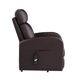 English Elm Ricardo Brown Synthetic Leather Power Lift Recliner For Effortless Comfort & Supportive Design B2726P279127-GIGA