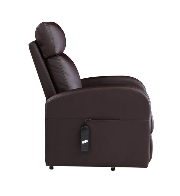 English Elm Ricardo Brown Synthetic Leather Power Lift Recliner For Effortless Comfort & Supportive Design B2726P279127-GIGA