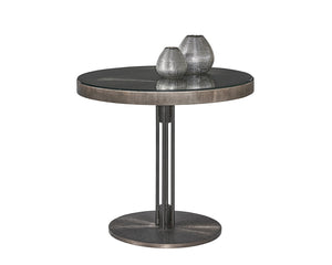 Sunpan Terry Bistro Table - Luxurious Glass Top with Exquisite Bronzed Gunmetal Frame and Unique Design Round - 35.5W x 35.5D x 30H