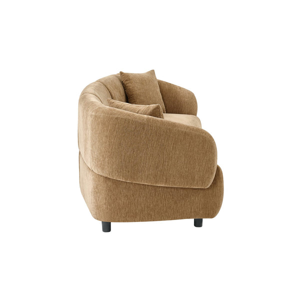 English Elm Christopher Knight Home® - 98.5" Curved Contemporary 3-Seater Sofa with Boucle Upholstery, Plush Foam Comfort and Solid Wood Frame Mocha N767P333660M