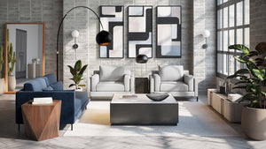 Sunpan Selah Coffee Table: Elegant White Carrara Marble Top & Black Steel Frame for Modern Living Spaces