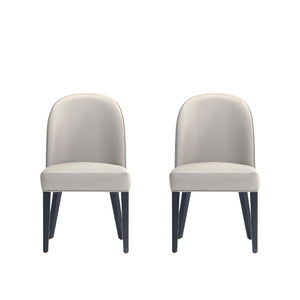 English Elm Hillman Modern Wood Upholstered Dining Chair Set Of 2 In Light Gray - Durable, Stylish Comfort B365P397812