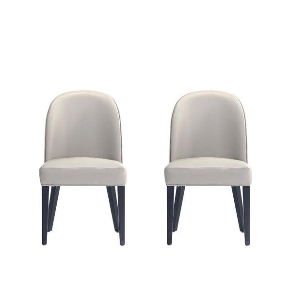 English Elm Hillman Modern Wood Upholstered Dining Chair Set Of 2 In Light Gray - Durable, Stylish Comfort B365P397812