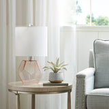 Bella Transitional Geometric Glass Table Lamp